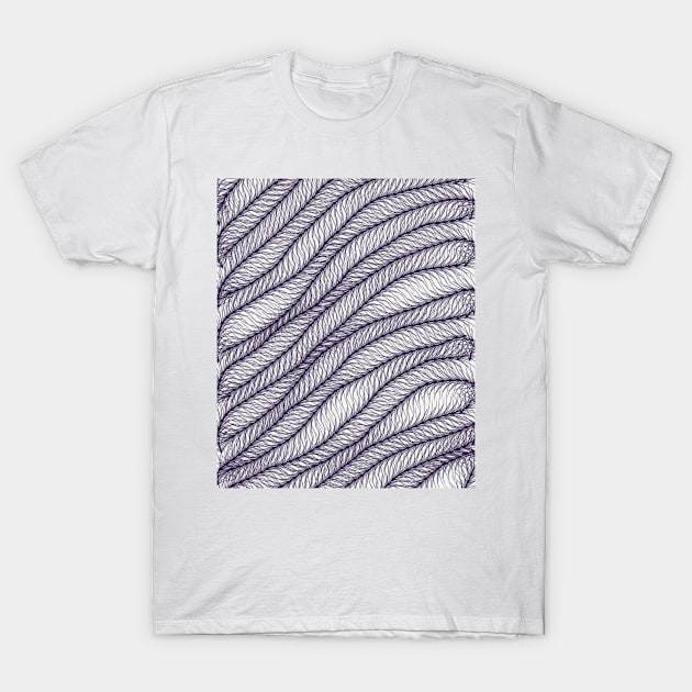 Feather pattern optical illusion T-Shirt by GinaaArts